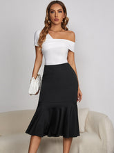 SXY Tie Back Mermaid Hem Skirt